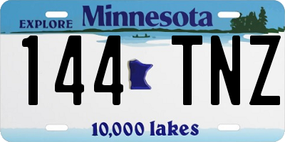 MN license plate 144TNZ