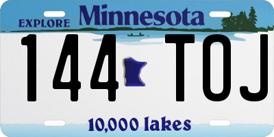 MN license plate 144TOJ