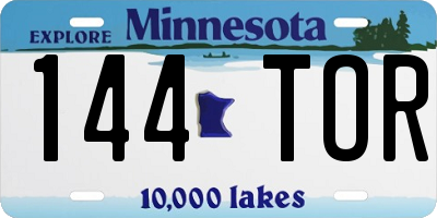MN license plate 144TOR