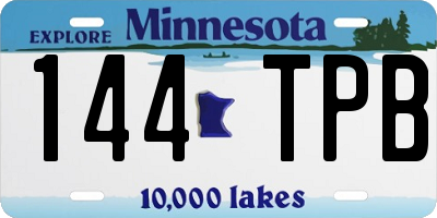 MN license plate 144TPB