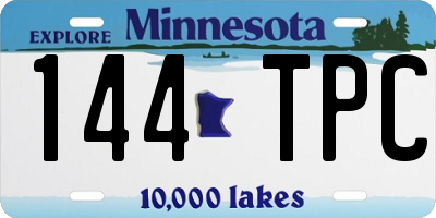 MN license plate 144TPC