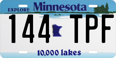 MN license plate 144TPF