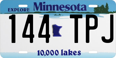 MN license plate 144TPJ