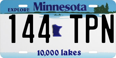 MN license plate 144TPN