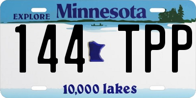 MN license plate 144TPP