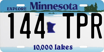 MN license plate 144TPR