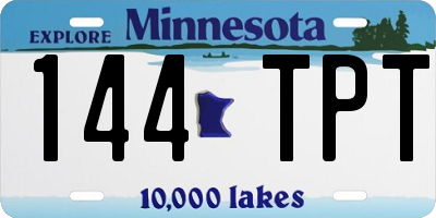 MN license plate 144TPT