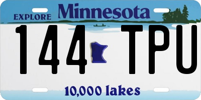 MN license plate 144TPU