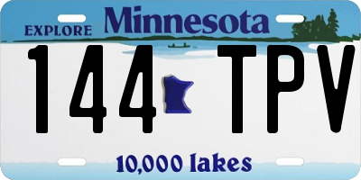 MN license plate 144TPV