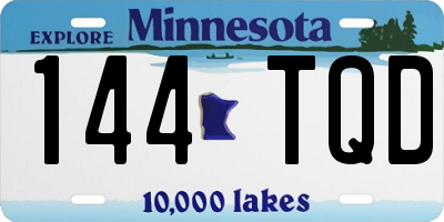 MN license plate 144TQD