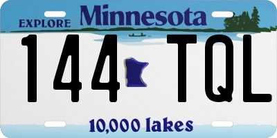 MN license plate 144TQL