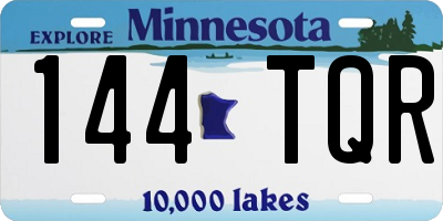 MN license plate 144TQR