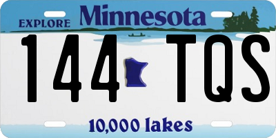 MN license plate 144TQS