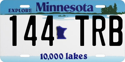 MN license plate 144TRB