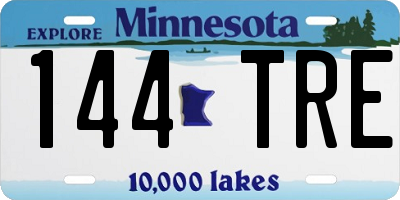 MN license plate 144TRE