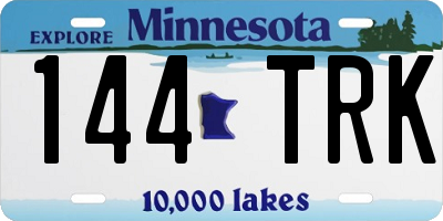 MN license plate 144TRK