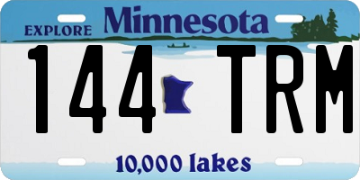 MN license plate 144TRM