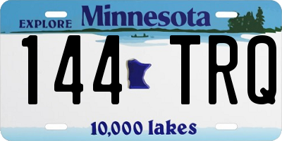 MN license plate 144TRQ