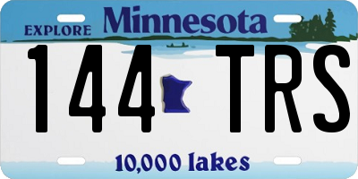 MN license plate 144TRS