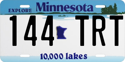 MN license plate 144TRT