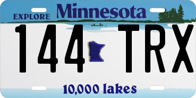 MN license plate 144TRX