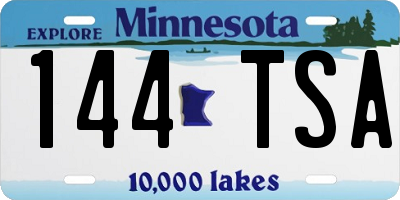 MN license plate 144TSA