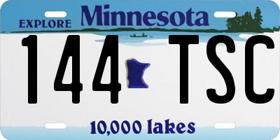 MN license plate 144TSC