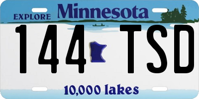 MN license plate 144TSD
