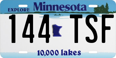 MN license plate 144TSF