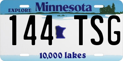 MN license plate 144TSG