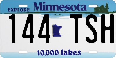 MN license plate 144TSH
