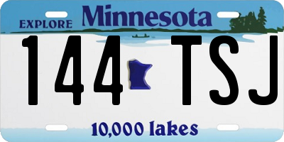 MN license plate 144TSJ