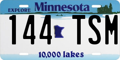 MN license plate 144TSM