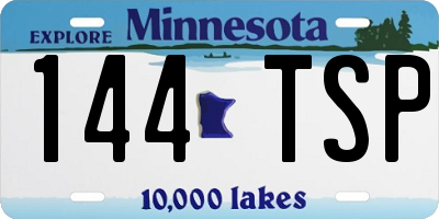 MN license plate 144TSP