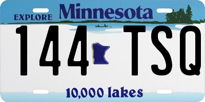 MN license plate 144TSQ