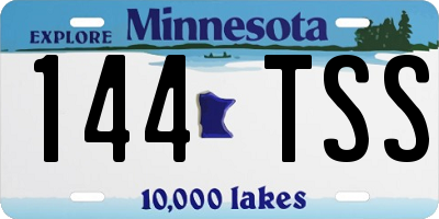 MN license plate 144TSS