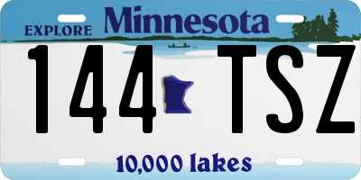 MN license plate 144TSZ