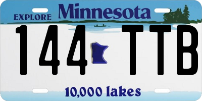 MN license plate 144TTB