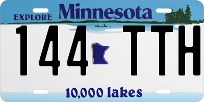 MN license plate 144TTH