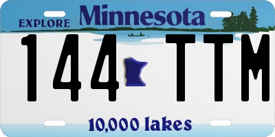 MN license plate 144TTM
