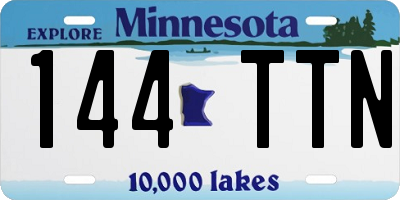 MN license plate 144TTN