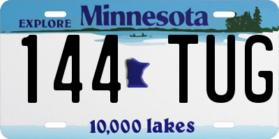 MN license plate 144TUG