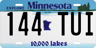 MN license plate 144TUI