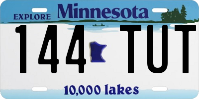MN license plate 144TUT