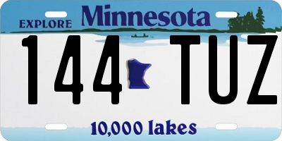 MN license plate 144TUZ