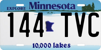 MN license plate 144TVC