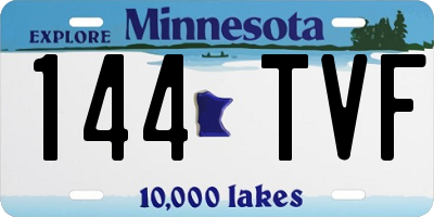 MN license plate 144TVF