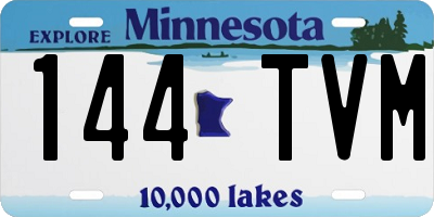 MN license plate 144TVM