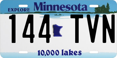 MN license plate 144TVN
