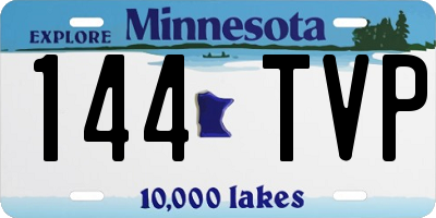 MN license plate 144TVP